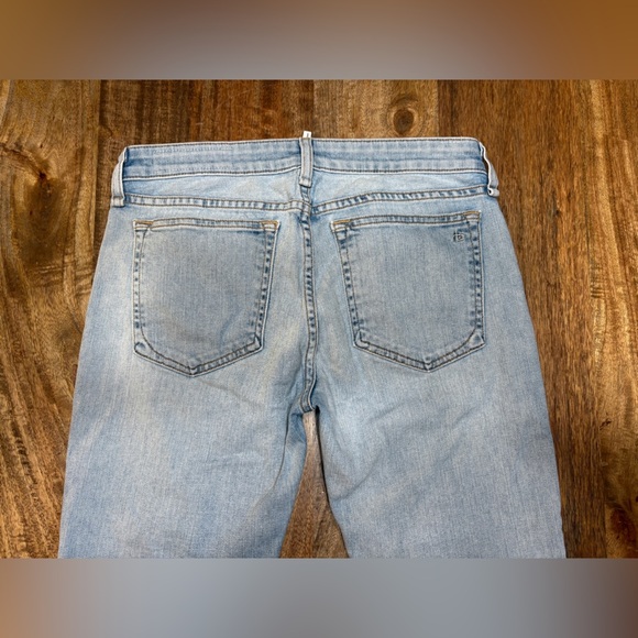 Rag & Bone Womens Slim Boyfriend Jeans Dre Low Rise Denim Copped Blue Size 26 - Picture 6 of 6